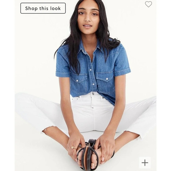 JCrew 10" high-rise toothpick jean in white - Picture 2 of 7